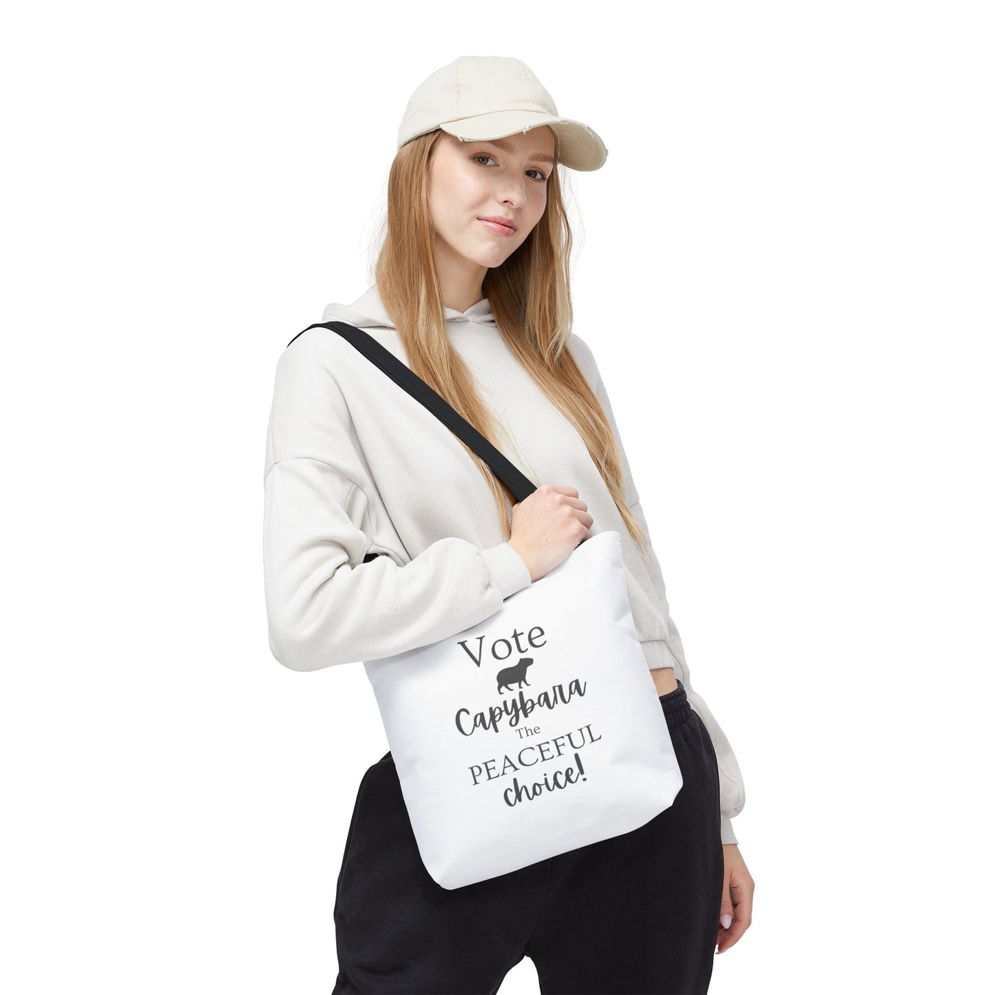 Vote Capybara Tote Bag - Peaceful Choice for Calm Capybara Fans