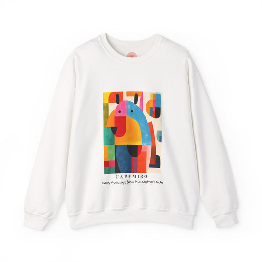 Capybara Christmas Sweatshirt – Funny Surreal Holiday Sweater – Capy Miro Christmas Gift Idea