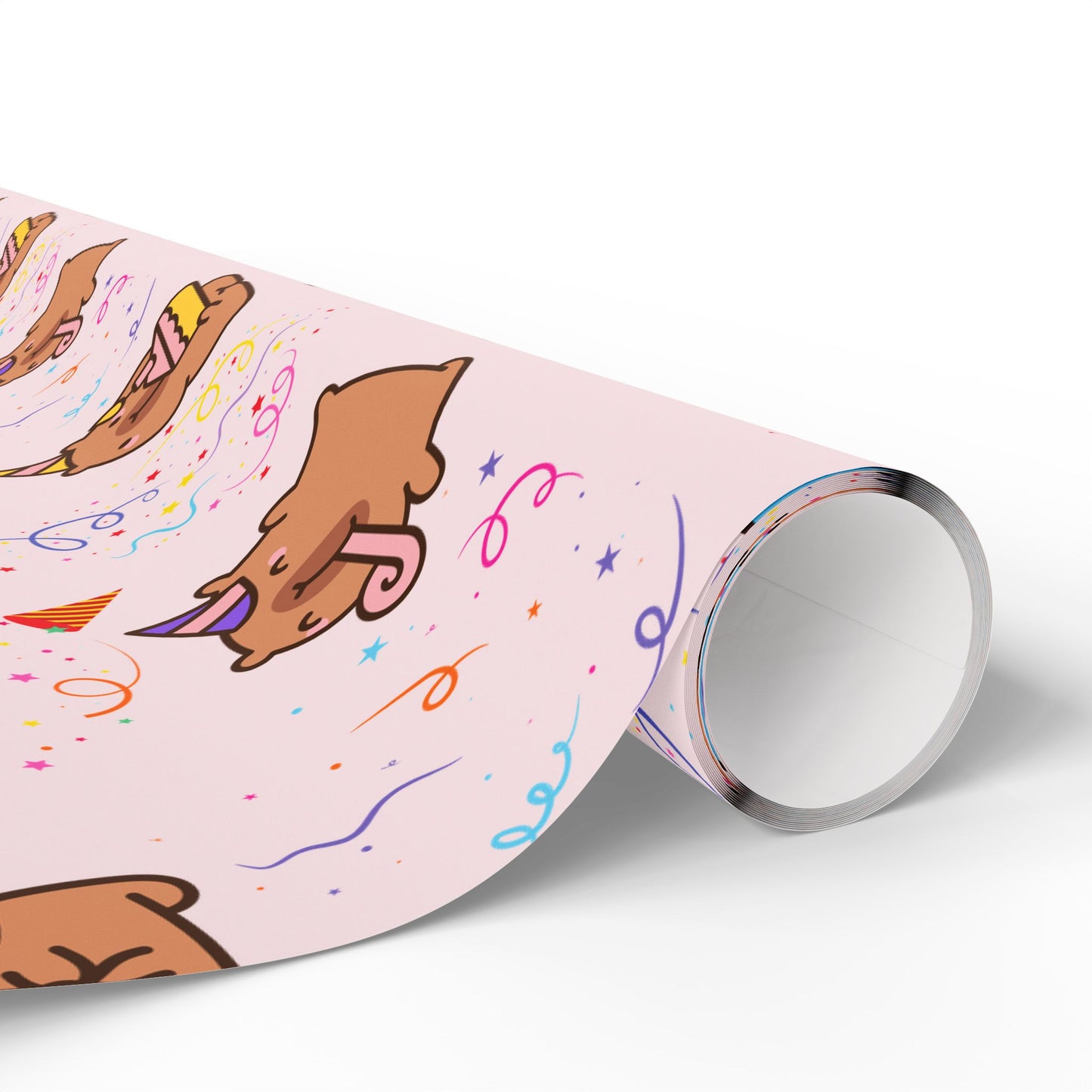 Capybara Birthday Gift Wrapping Paper (Pink)