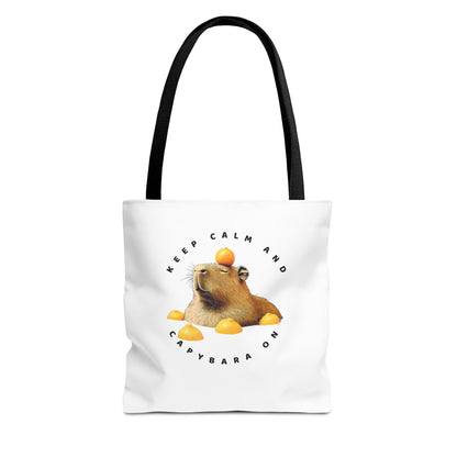 Capybara Tote Bag - Keep Calm and Capybara On