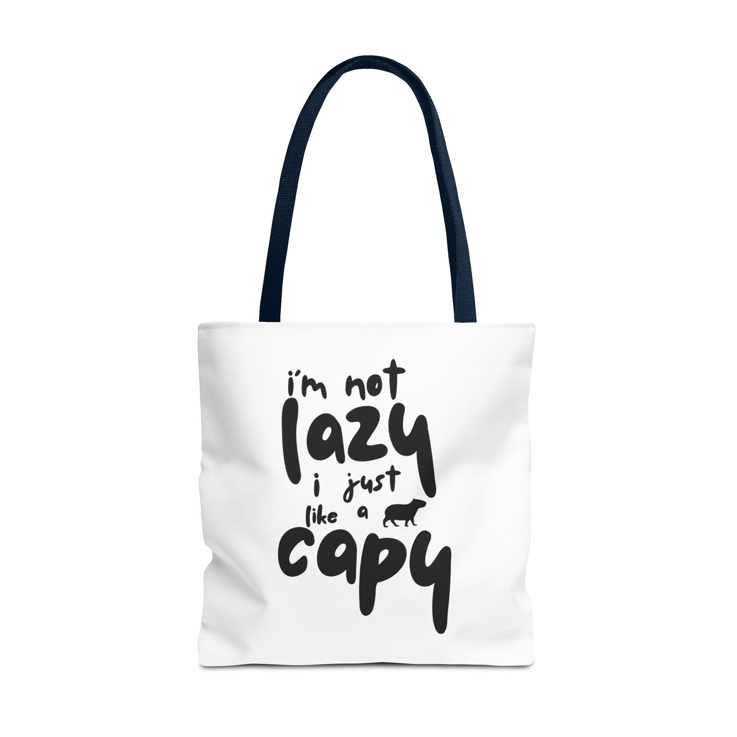 Capy Tote Bag - I'm Not Lazy, I Just Like a Capy