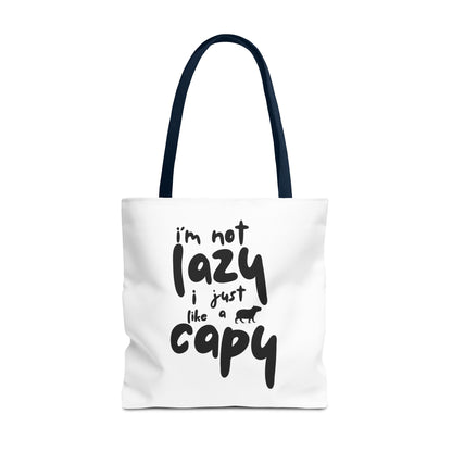 Capy Tote Bag - I'm Not Lazy, I Just Like a Capy