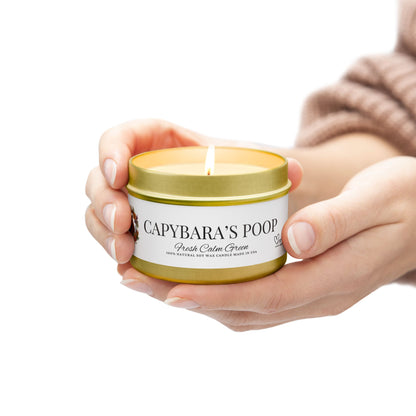 Scented Tin Candles - CAPYBARA’S POOP - A Scent That's a Real Surprise