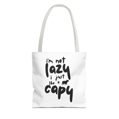Capy Tote Bag - I'm Not Lazy, I Just Like a Capy