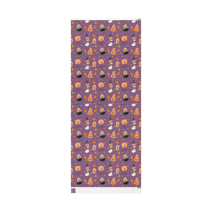 Halloween Capybara Gift Wrapping Paper, Spooky Season Wrap, Cute Pumpkin & Ghost Design, Fall Decorating, Party Supplies, Trick or Treat