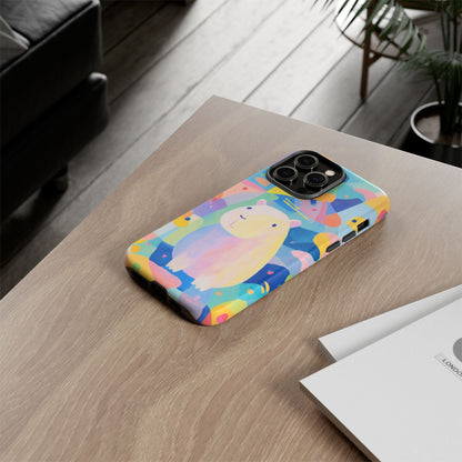 Cute Capybara Phone Case, Tough Phone Cover, Animal Lover Gift, Colorful Tech Accessories, Fun Gift for Kids