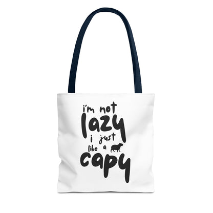 Capy Tote Bag - I'm Not Lazy, I Just Like a Capy