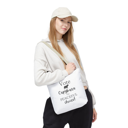 Vote Capybara Tote Bag - Peaceful Choice for Calm Capybara Fans