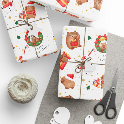 Capybara Christmas Wrapping Paper, Chirstmas Season Wrap, Cute  Gift Wrap for Capybara Lovers, Winter Decorating, Party Supplies, Merry Christmas