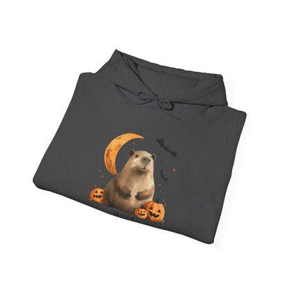 Capy-Halloween Capy with Pumpkin and Moon Unisex Hoodie