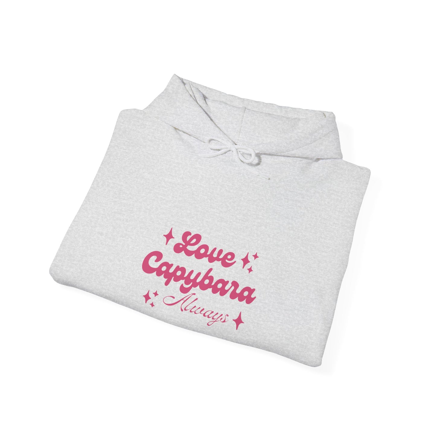 Capybara  hoodie-Showcase your love for the world's friendiest rodent with our Love Capybara Always hoodie!. This cozy and stylish hoodie celebrates your passion for capybaras, making it a must-have for animal loves and capybara enthusiasts