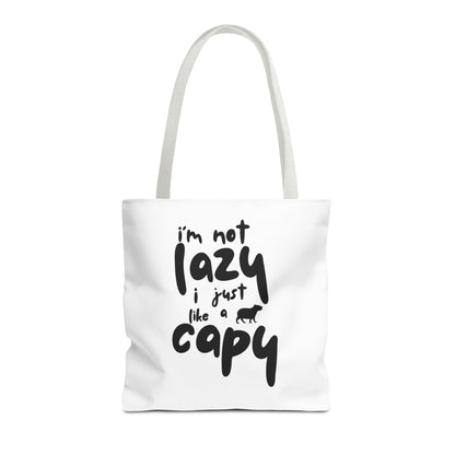 Capy Tote Bag - I'm Not Lazy, I Just Like a Capy