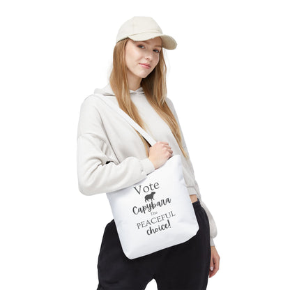 Vote Capybara Tote Bag - Peaceful Choice for Calm Capybara Fans