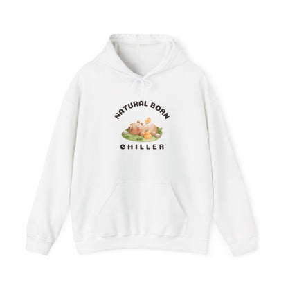 Natural Born Chiller Capybara Unisex Hooded Sweatshirt