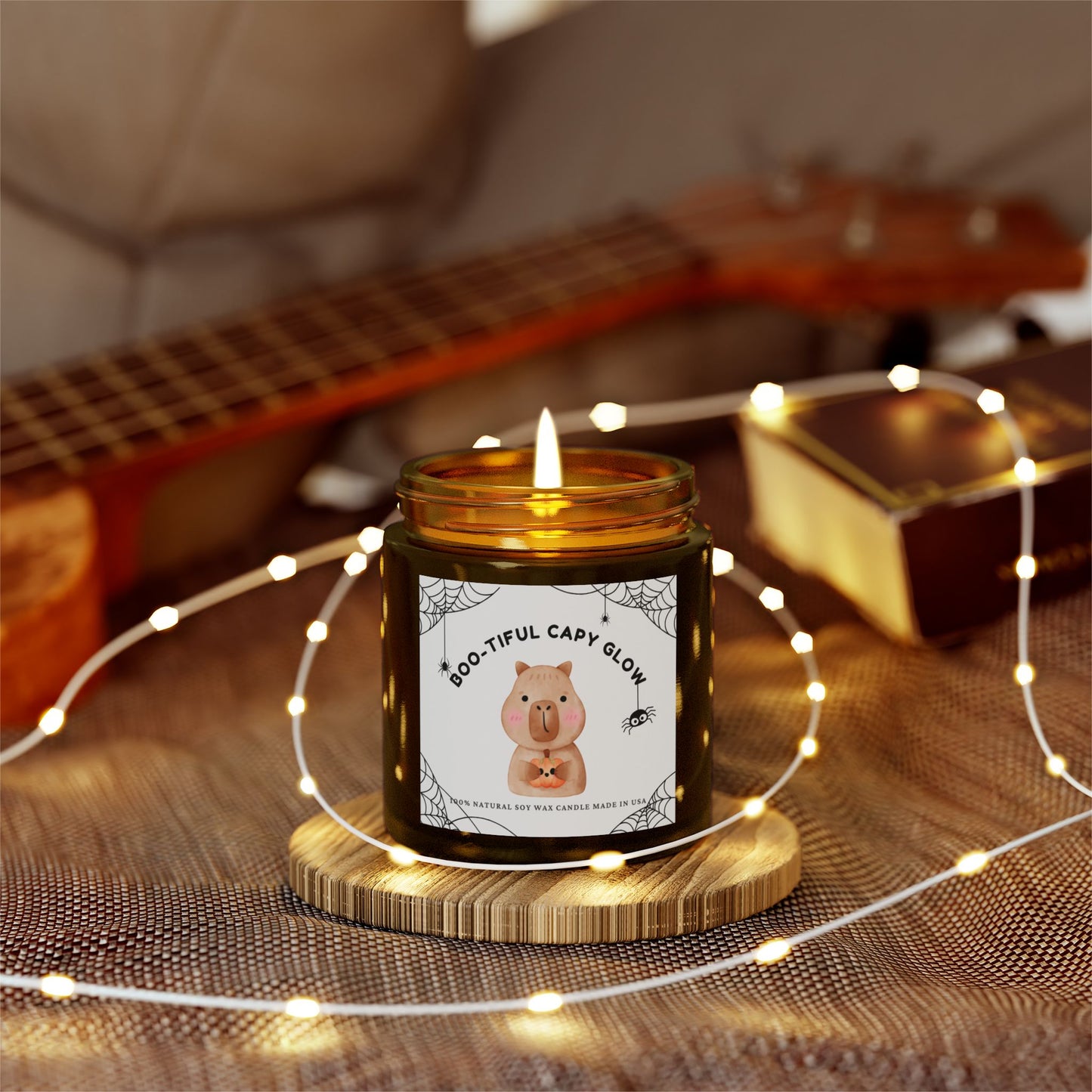 Boo-tiful Capy Glow Candle – Cute Halloween Capybara Scented Candle Gift