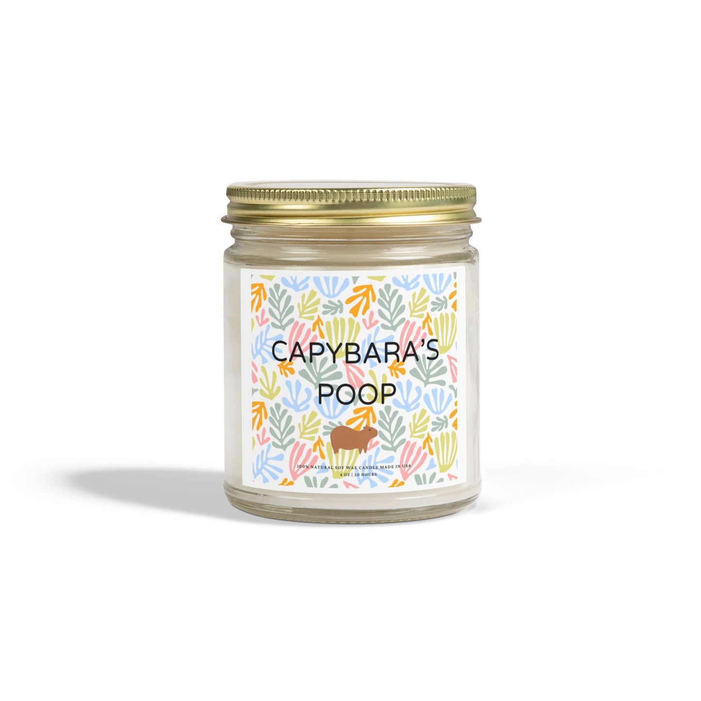 Funny Candle Gift Capybara's Poop in Matisse style (9 Scents)