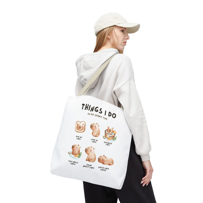 Capybara Tote Bag - Things I Do in My Spare Time Design