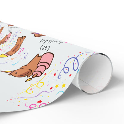 Capybara Birthday Gift Wrapping Paper