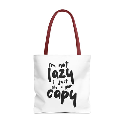 Capy Tote Bag - I'm Not Lazy, I Just Like a Capy