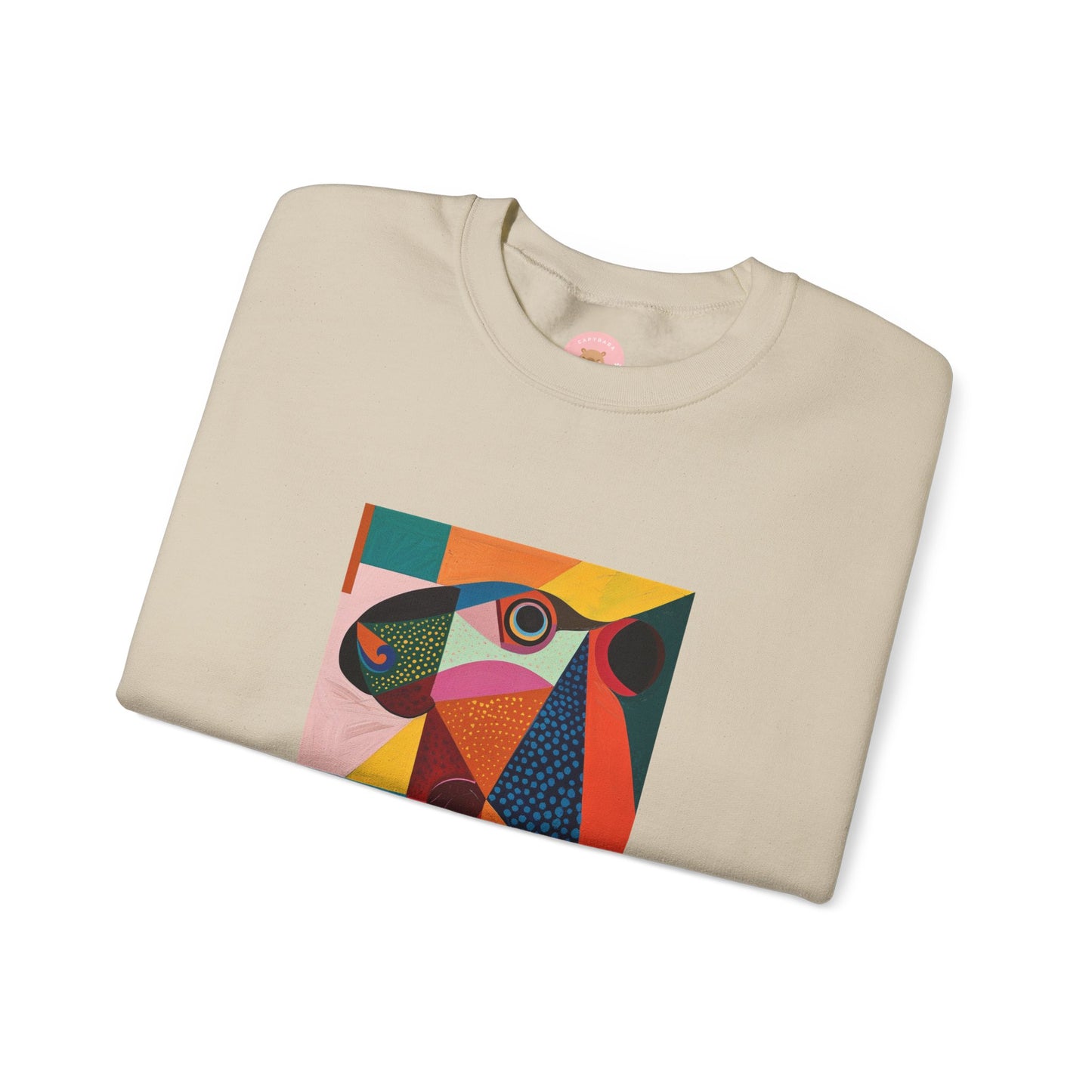Capycasso Capybara sweatshirt features a painting inspired by Pablo Picasso, with very abstract forms and geometric shapes. It adds a funny vibe and is perfect for capybara and art lovers. This cozy sweatshirt is ideal for colder months and offers a comfy wearing experience with top-tier durability.