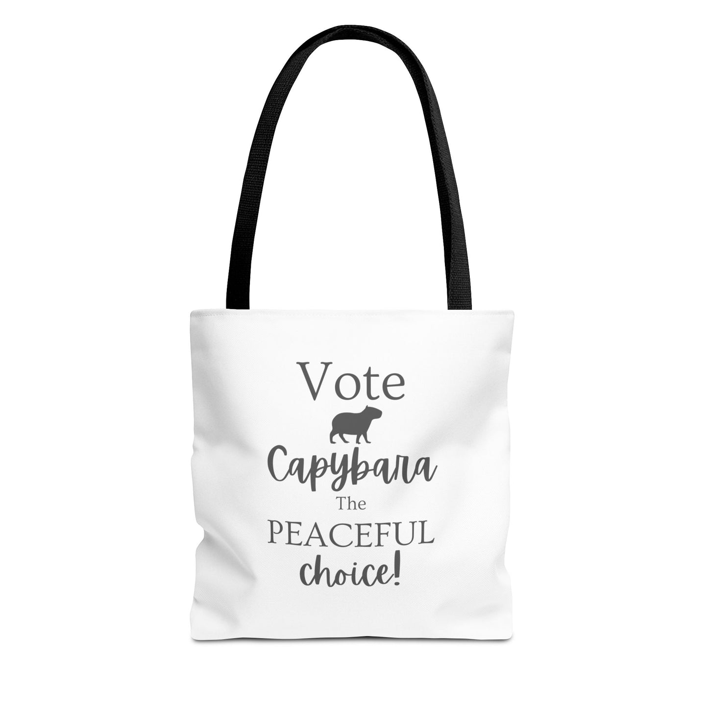 Vote Capybara Tote Bag - Peaceful Choice for Calm Capybara Fans