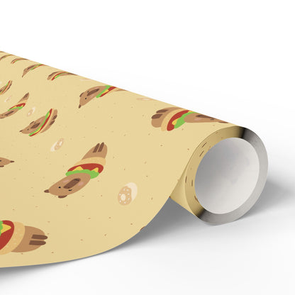 Capybara hamburger and donut Wrapping Paper