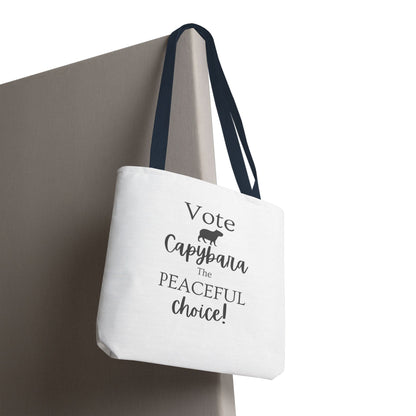 Vote Capybara Tote Bag - Peaceful Choice for Calm Capybara Fans