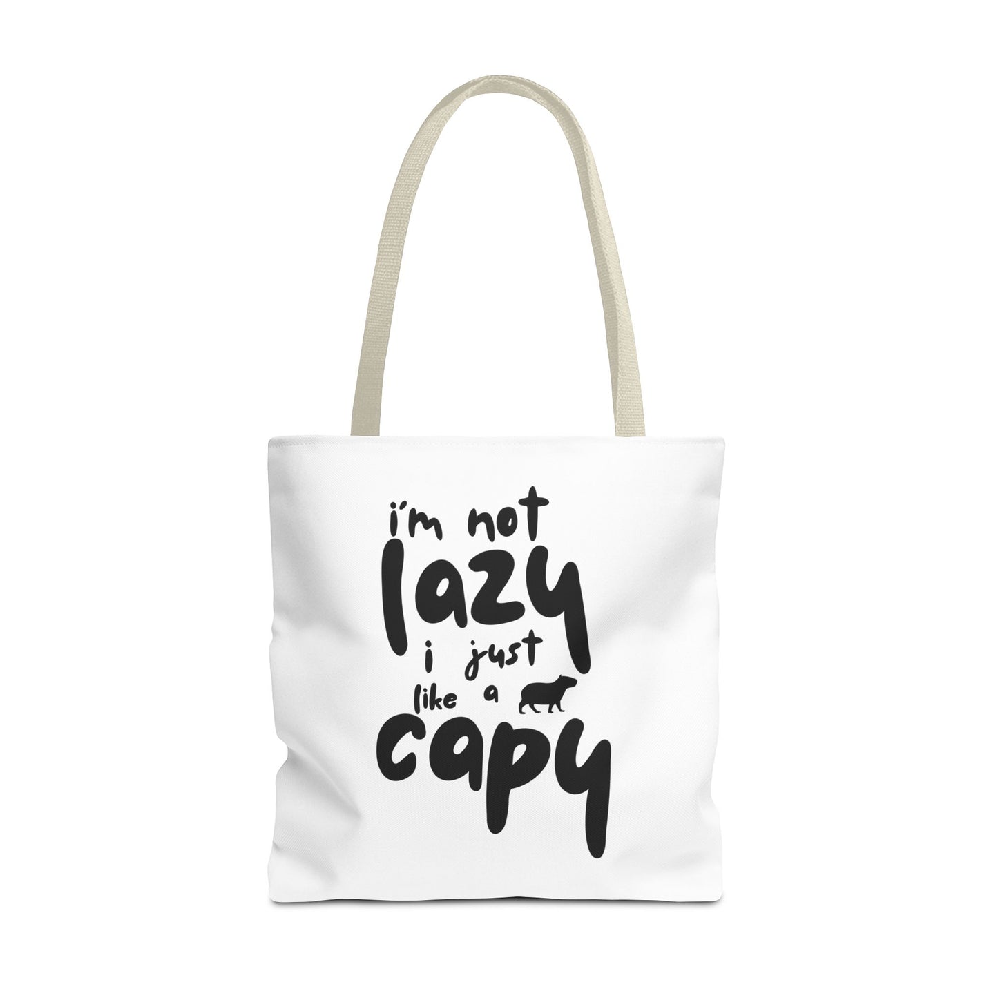 Capy Tote Bag - I'm Not Lazy, I Just Like a Capy