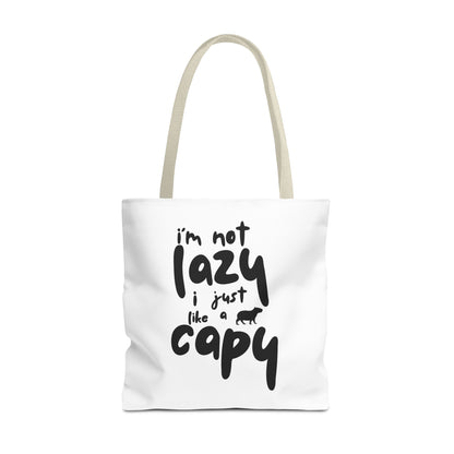Capy Tote Bag - I'm Not Lazy, I Just Like a Capy