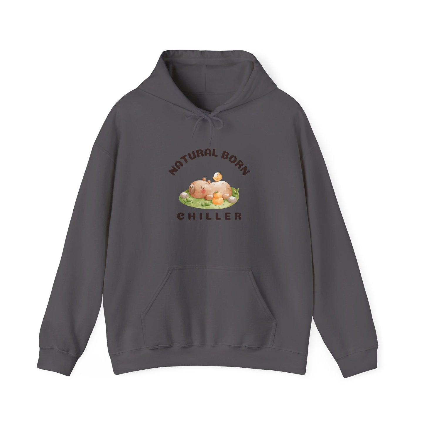 Natural Born Chiller Capybara Unisex Hooded Sweatshirt