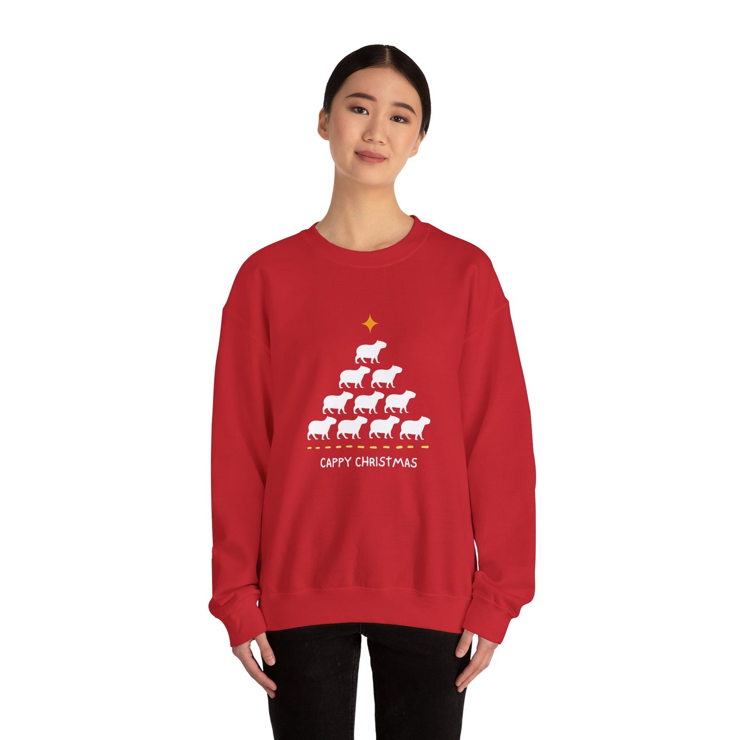 Crewneck Sweatshirt Capybara Christmas Cappy Christmas Funny