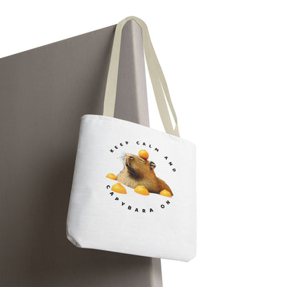 Capybara Tote Bag - Keep Calm and Capybara On