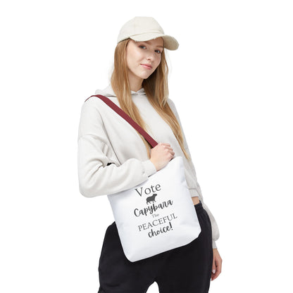 Vote Capybara Tote Bag - Peaceful Choice for Calm Capybara Fans