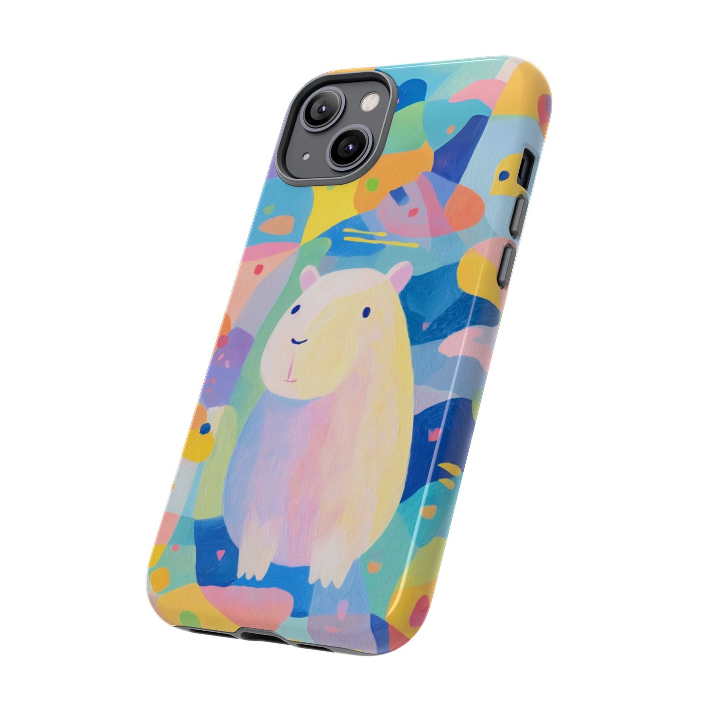 Cute Capybara Phone Case, Tough Phone Cover, Animal Lover Gift, Colorful Tech Accessories, Fun Gift for Kids