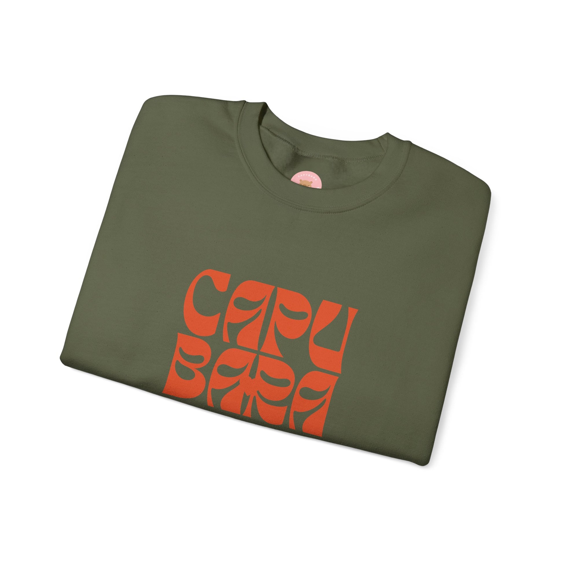 CAPYBARA Chill Club sweatshirt features the stylish plain text design. It offers a comfy wearing experience with a classic fit and crew neckline. Perfect for colder months, this sweatshirt is ideal for those who love unique and chill designs. The target audience includes individuals who enjoy cozy apparel with a touch of personality. Relevant for holidays, casual gatherings, and everyday wear.