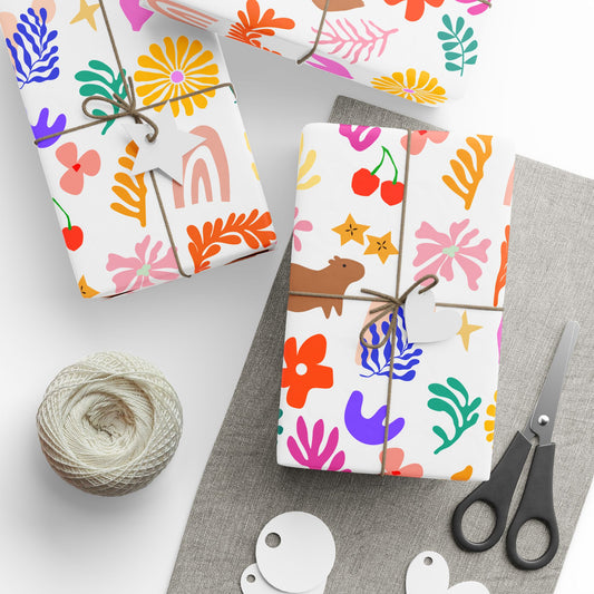 Matisse Inspired Painting with Capybara Gift Wrapping Paper