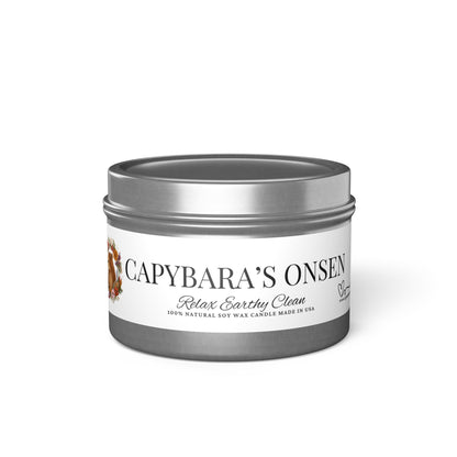 Scented Tin Candles - CAPYBARA’S ONSEN - Your Personal Spa Escape: Light, Breathe, Relax!