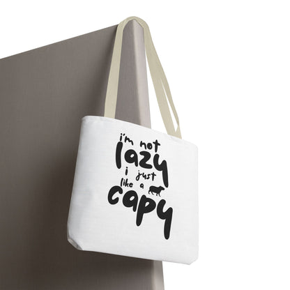 Capy Tote Bag - I'm Not Lazy, I Just Like a Capy