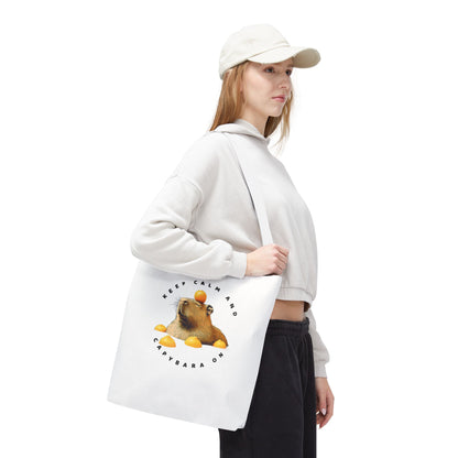 Capybara Tote Bag - Keep Calm and Capybara On