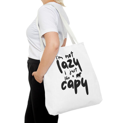 Capy Tote Bag - I'm Not Lazy, I Just Like a Capy