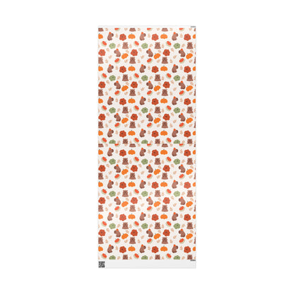 Capybara Pumpkin Wrapping Paper, Spooky Season Wrap, Cute Halloween Gift Wrap for Capybara Lovers, Fall Decorating, Party Supplies, Trick or Treat