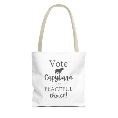 Vote Capybara Tote Bag - Peaceful Choice for Calm Capybara Fans
