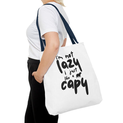 Capy Tote Bag - I'm Not Lazy, I Just Like a Capy