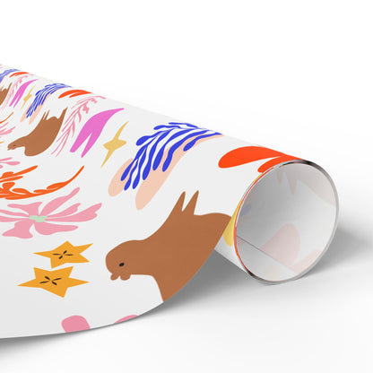 Matisse Inspired Painting with Capybara Gift Wrapping Paper