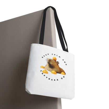 Capybara Tote Bag - Keep Calm and Capybara On