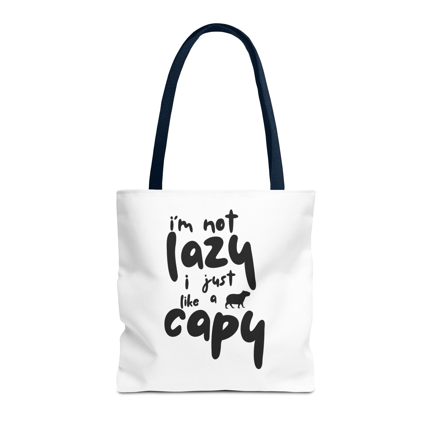 Capy Tote Bag - I'm Not Lazy, I Just Like a Capy