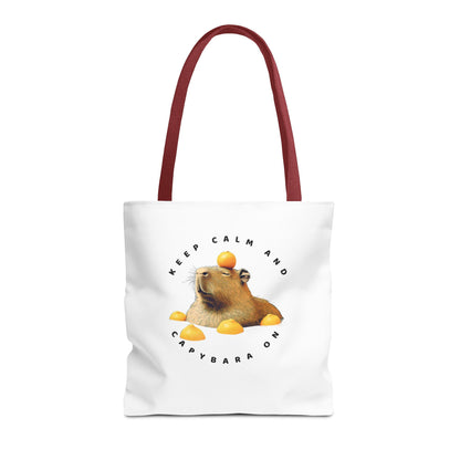 Capybara Tote Bag - Keep Calm and Capybara On