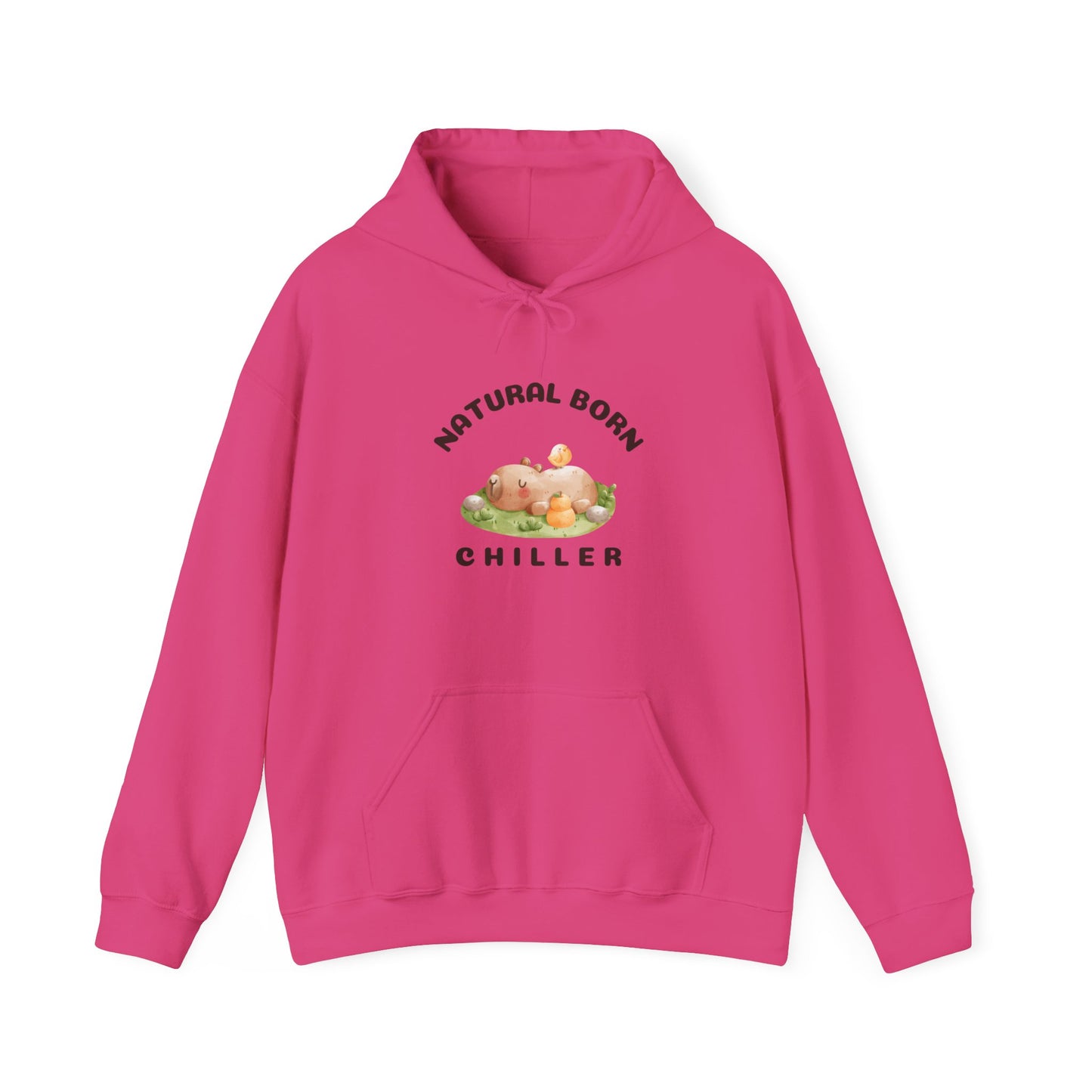 Natural Born Chiller Capybara Unisex Hooded Sweatshirt