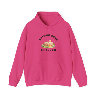 Natural Born Chiller Capybara Unisex Hooded Sweatshirt