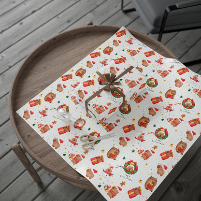 Capybara Christmas Wrapping Paper, Chirstmas Season Wrap, Cute  Gift Wrap for Capybara Lovers, Winter Decorating, Party Supplies, Merry Christmas